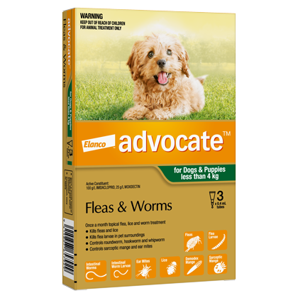 Advocate Dog + Puppies less than 4kg (3 PACK)