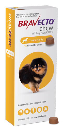 Bravecto Dog Chewable Tablet 2.5kg- 4kg